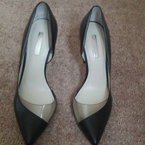 BCBG Black Leather Pumps